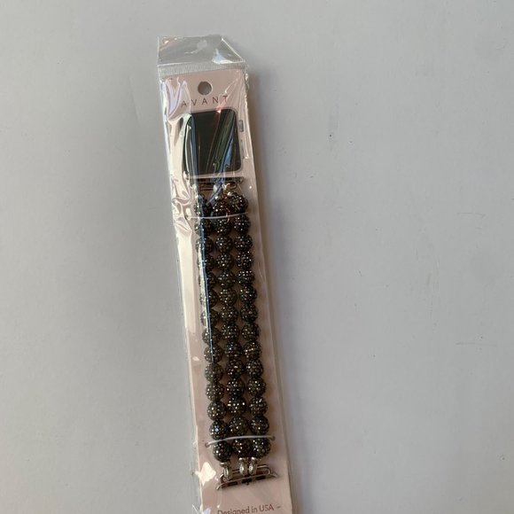 NEW Hematite Beaded Apple Watch Band Bracelet - Picture 4 of 6